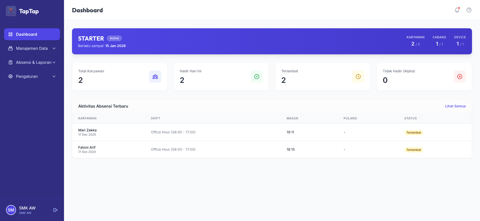Dashboard Preview